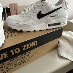Nike Air Max White and Black Sneakers